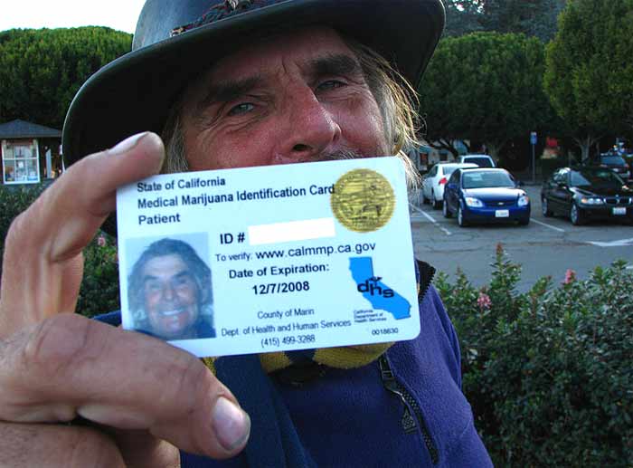 Man with medical marijuana card