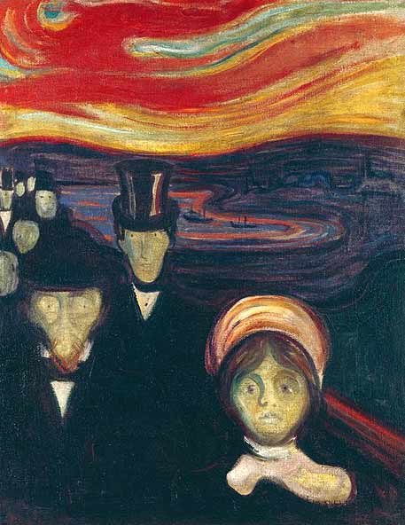 Anxiety painting by Munch