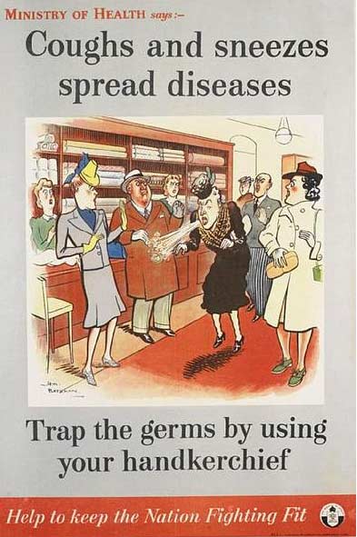 Vintage poster about germs