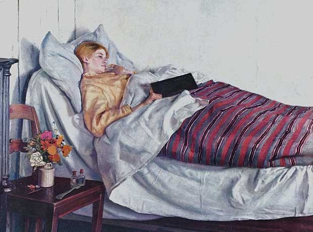 The Sick Girl by Michael Peter Ancher