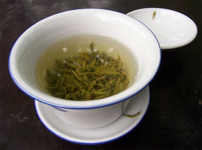 Green tea in a cup