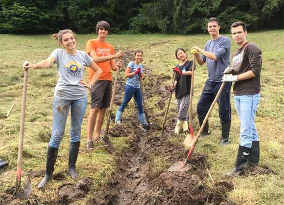 Digging ditches is hard work