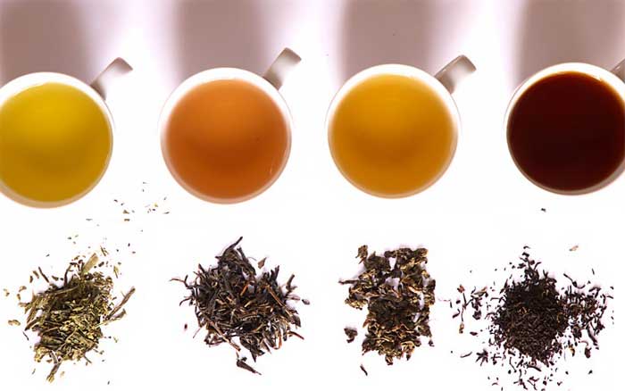 Various types of tea