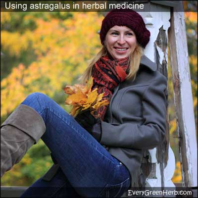 This healthy woman has built up her immunity with astragalus.